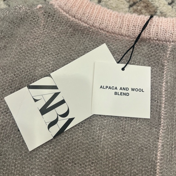 Zara Sweater - “Pronounced Stitched Knit Alpaca Blend Sweater” - Picture 6 of 7
